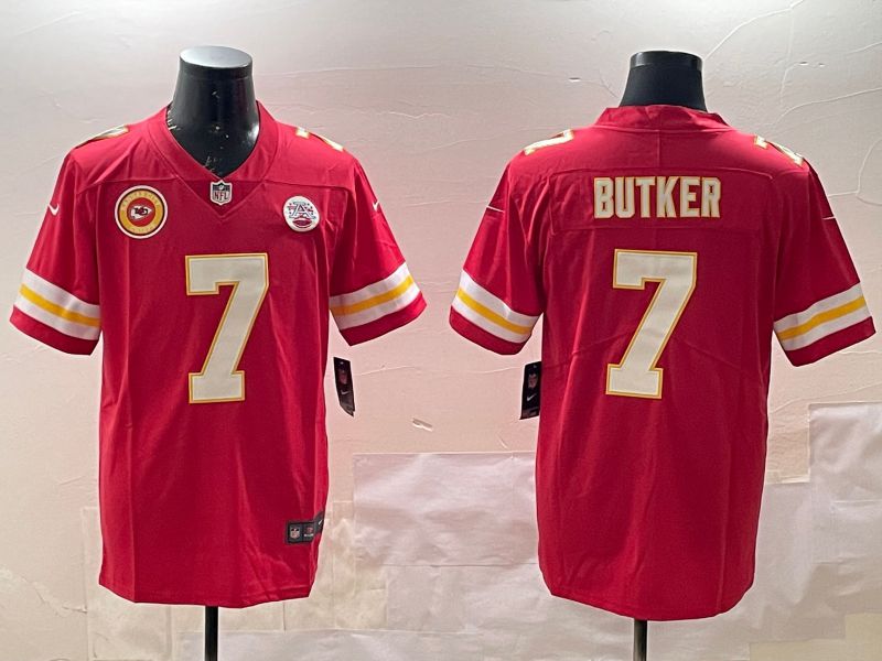 Men Kansas City Chiefs #7 Butker Red Second generations 2025 Nike Limited NFL Jersey style 6